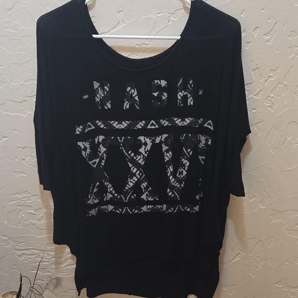 3/$10 Black Graphic Women's Top